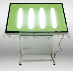Mesa de Dibujo Técnico con Luz Verde Vidrio Arenado
