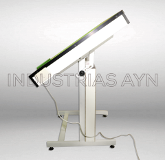 Mesa de Dibujo Técnico con Luz Verde Vidrio Arenado
