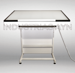 Mesa de Dibujo Técnico con Luz Verde Vidrio Arenado